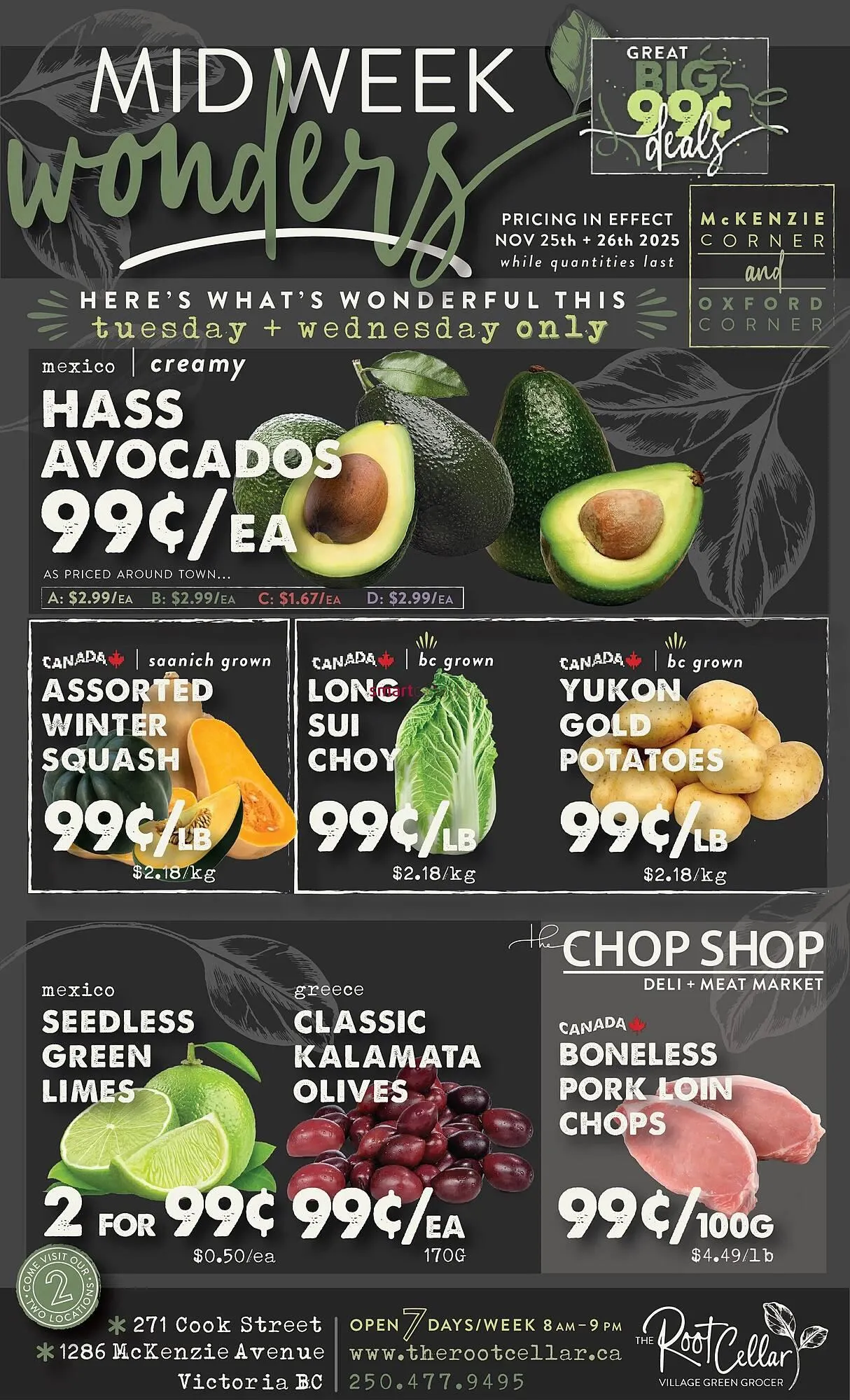 The Root Cellar flyer from November 25 to December 8 2025 - flyer page 1