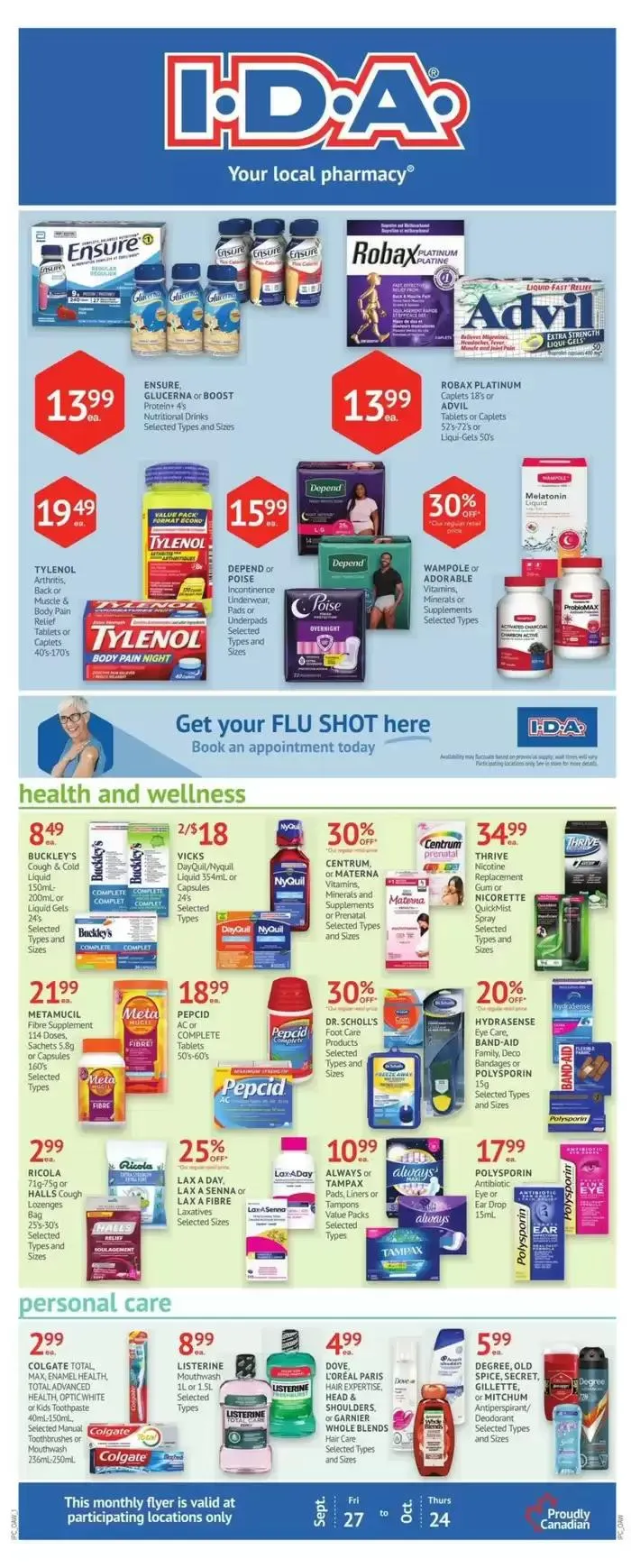 Current deals and offers from September 27 to October 24 2024 - flyer page 1