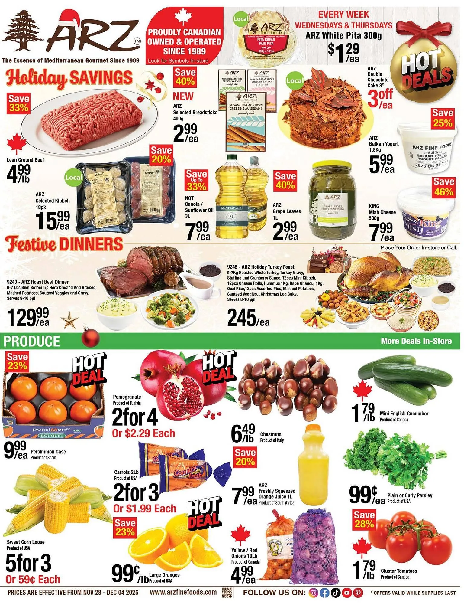 Arz Fine Foods flyer from November 28 to December 4 2025 - flyer page 1