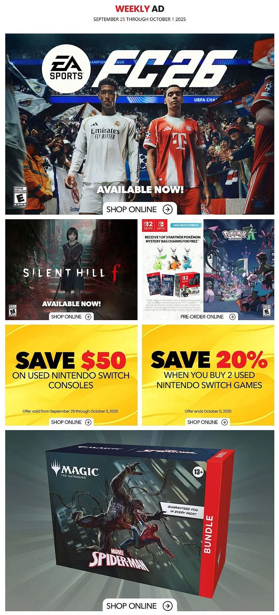 GameStop flyer from September 27 to October 3 2025 - flyer page 1