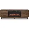 Zadilyn TV Stand with Fireplace - Brown
