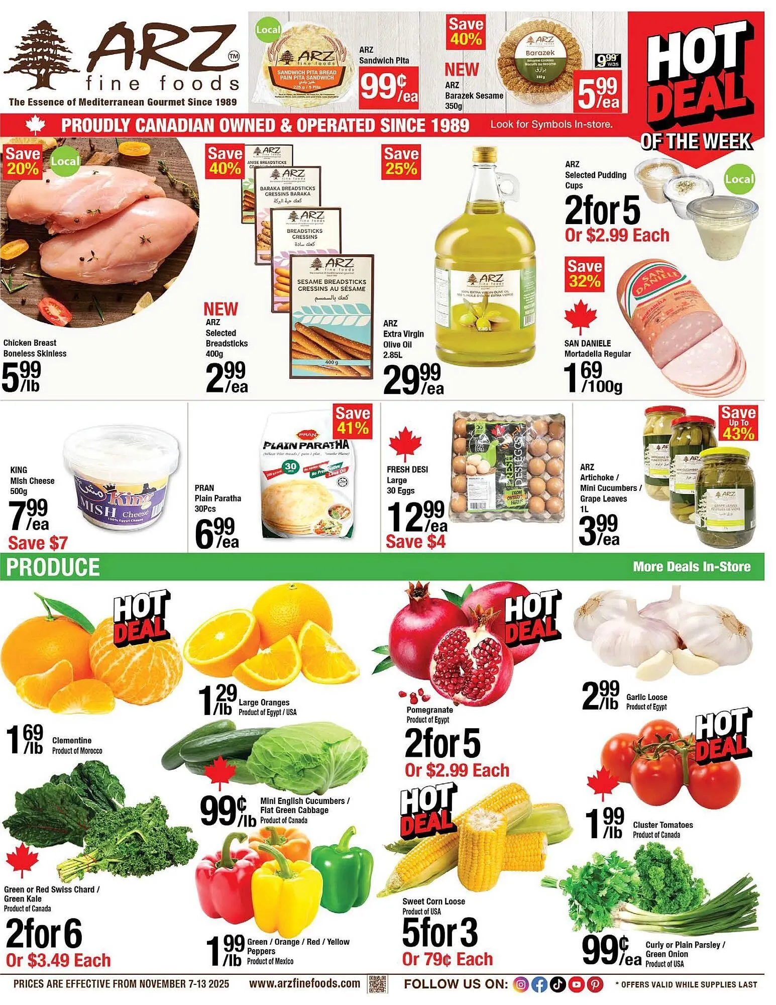 Arz Fine Foods flyer from November 7 to November 13 2025 - flyer page 1