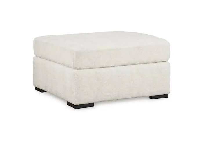 Chessington Oversized Accent Ottoman - Ivory