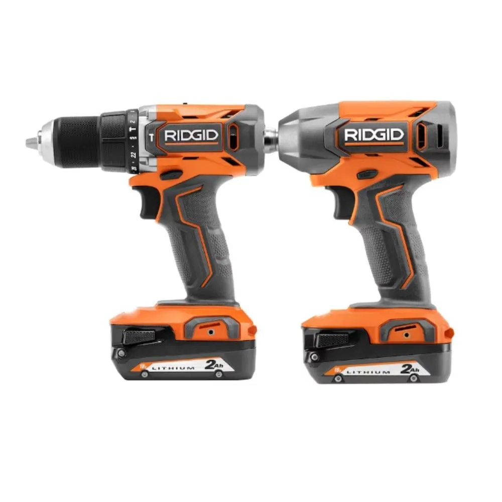 18V 2-Tool Combo Kit with 1/2-inch Hammer Drill/Driver, Impact Driver and (2) 2.0Ah Batteries