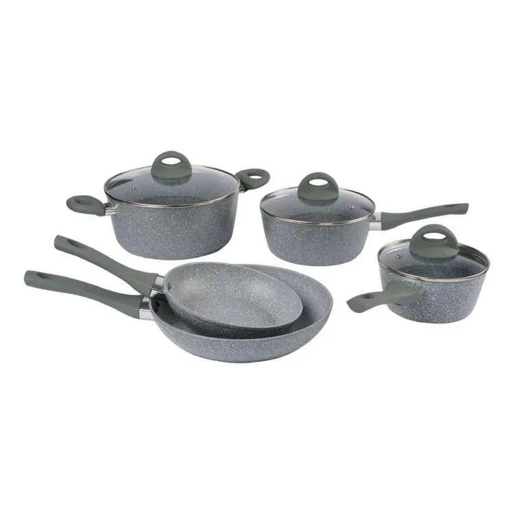 Equip Marble 5 Piece Non-Stick Cookware Set Grey