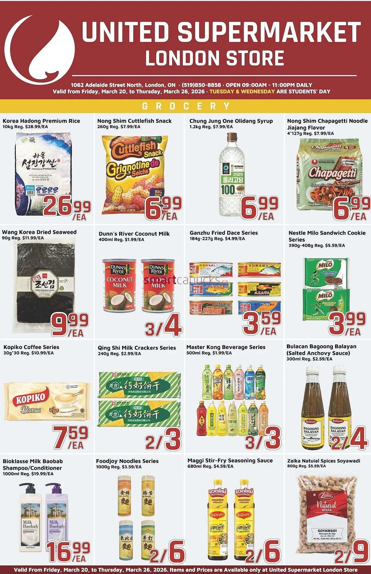 United Supermarket flyer from March 20 to March 26 2026 - flyer page 1