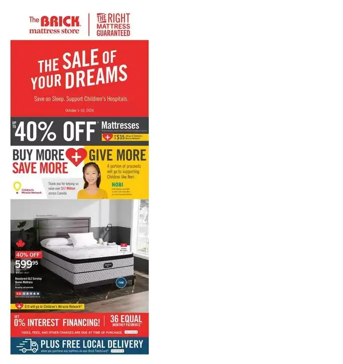 Brick Mattress Store from October 1 to October 10 2024 - flyer page 1