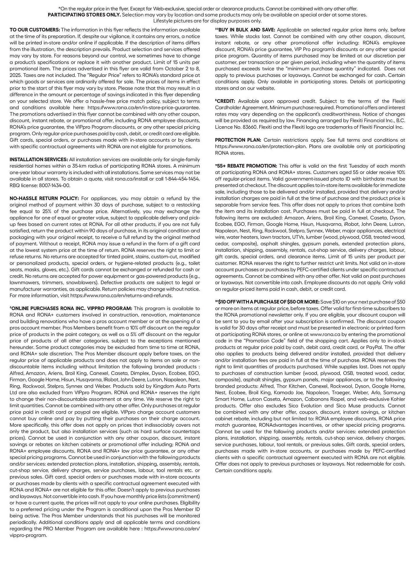 RONA flyer from October 2 to October 9 2025 - flyer page 26