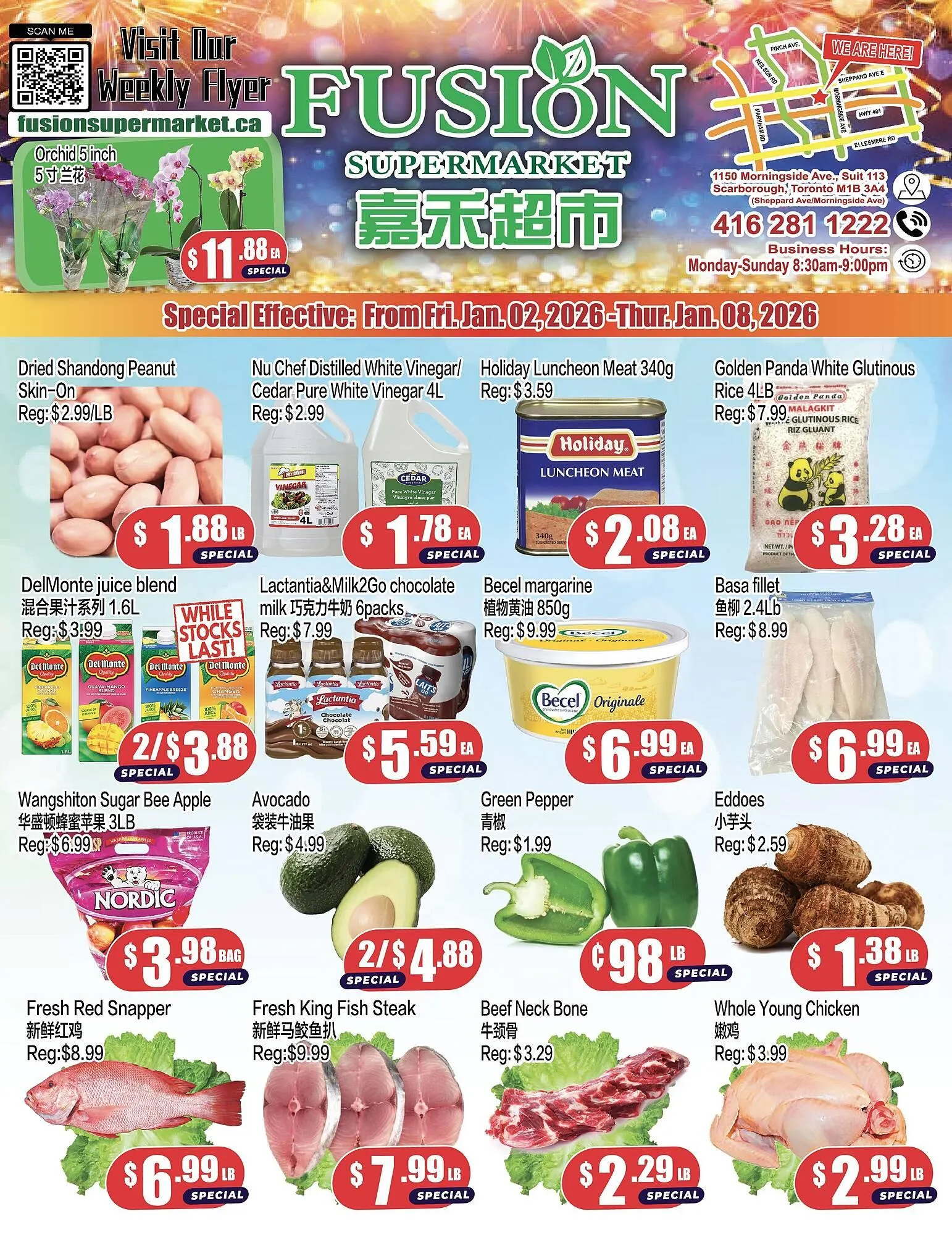 Fusion Supermarket flyer from January 2 to January 8 2026 - flyer page 1
