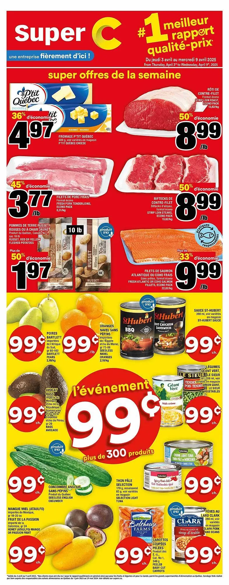 Super C flyer from April 3 to April 9 2025 - flyer page 1