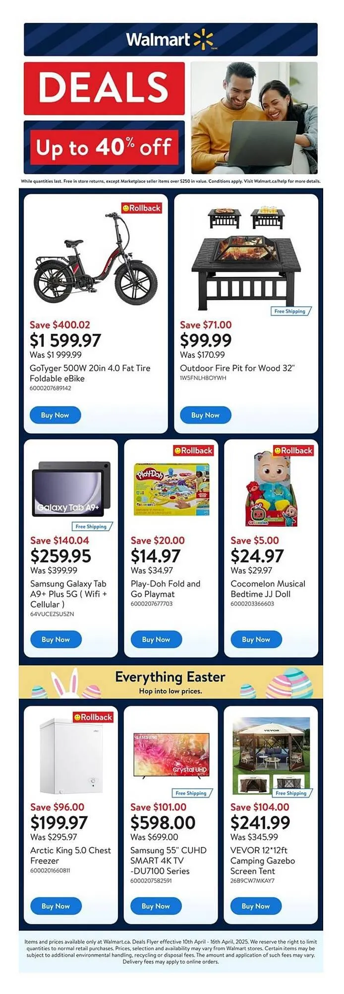 Walmart flyer from April 10 to April 16 2025 - flyer page 1