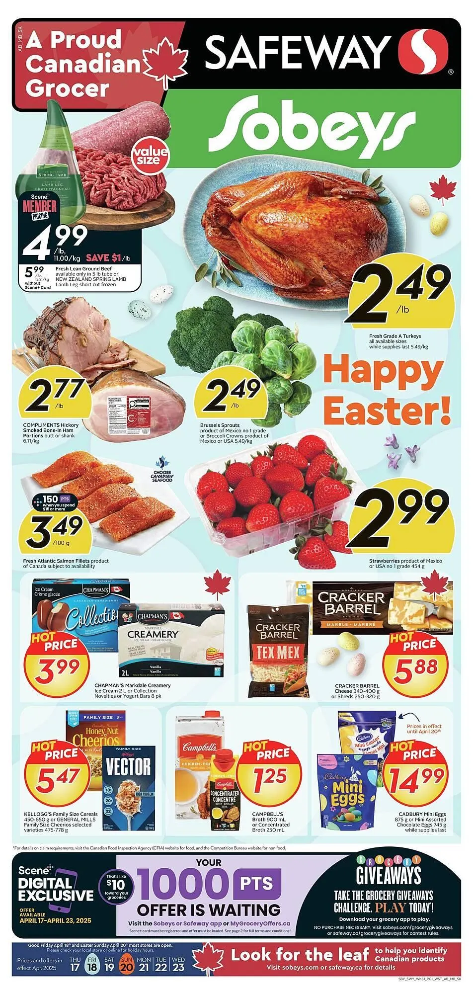 Sobeys flyer from April 17 to April 23 2025 - flyer page 1