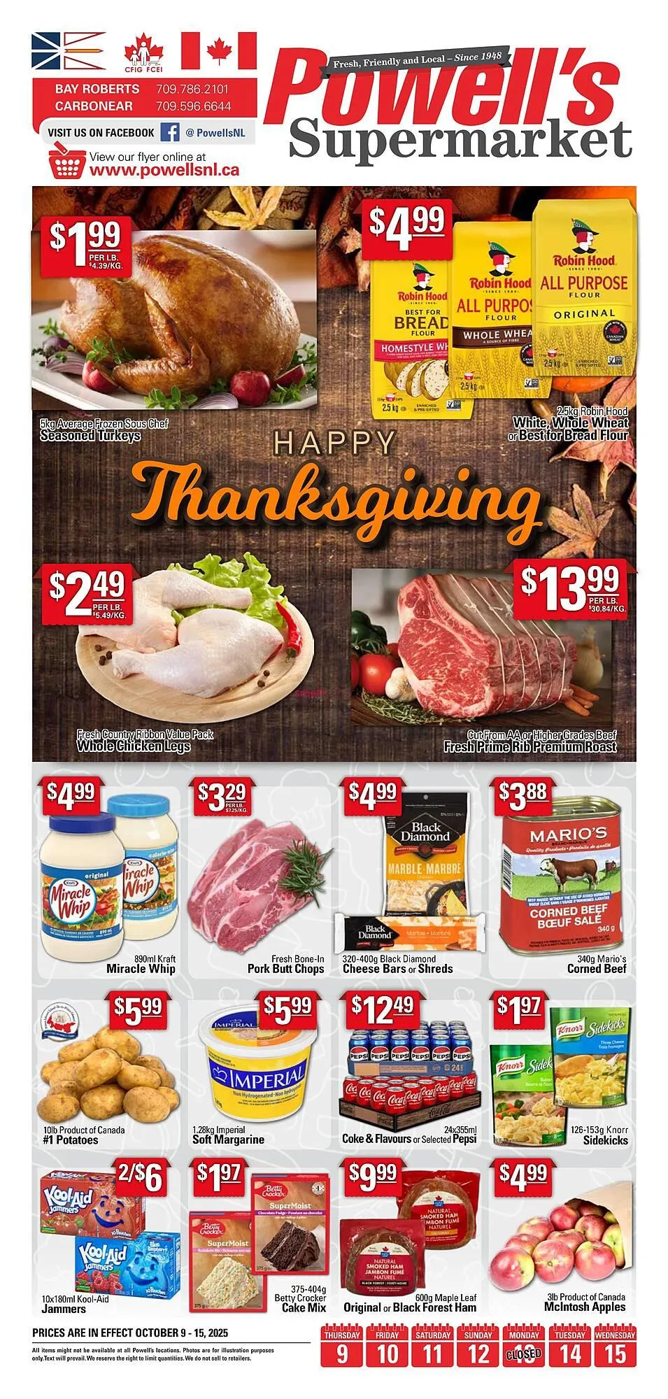 Powell's Supermarket flyer from October 9 to October 15 2025 - flyer page 1