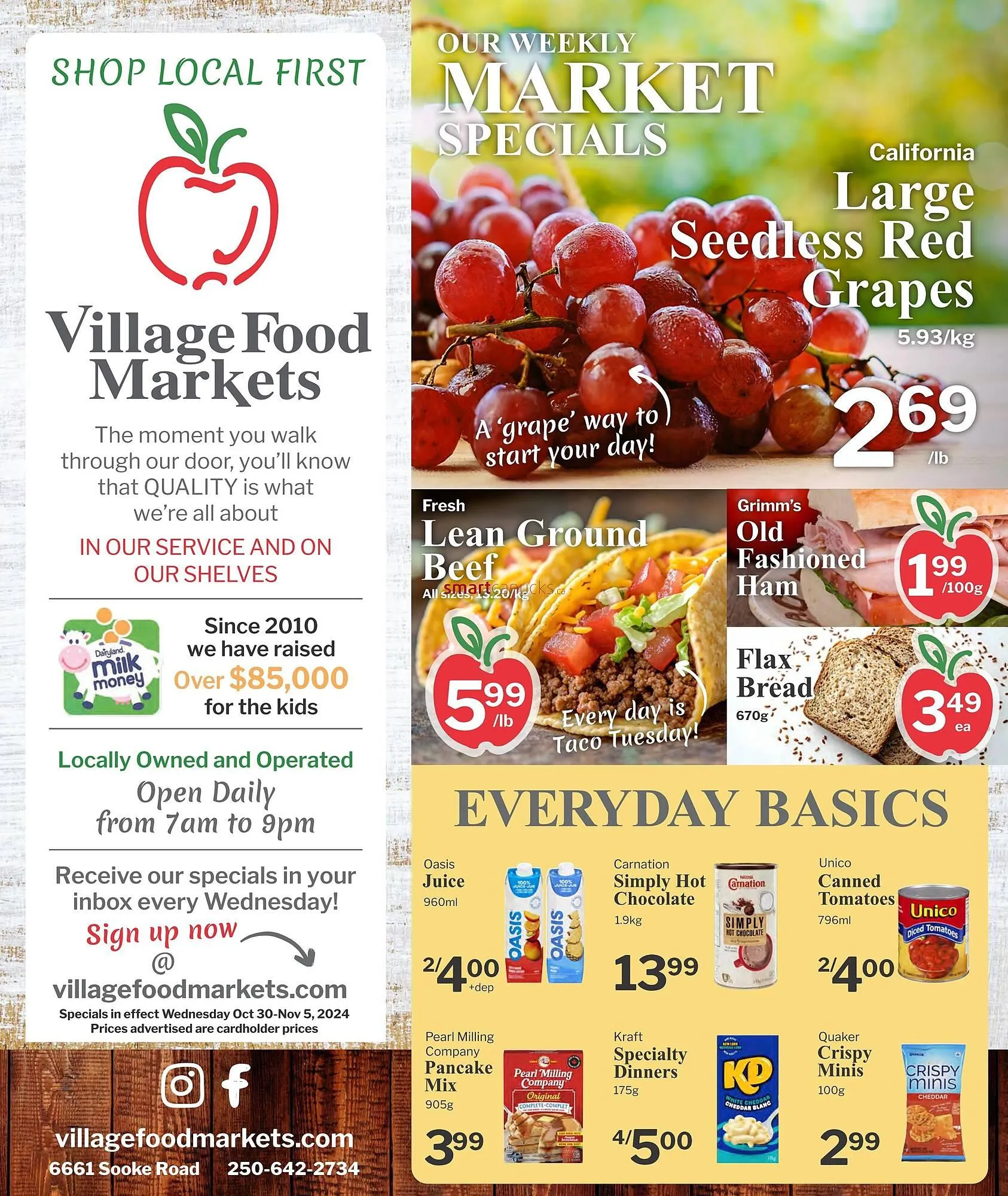 Village Food Markets flyer from October 30 to November 5 2024 - flyer page 1