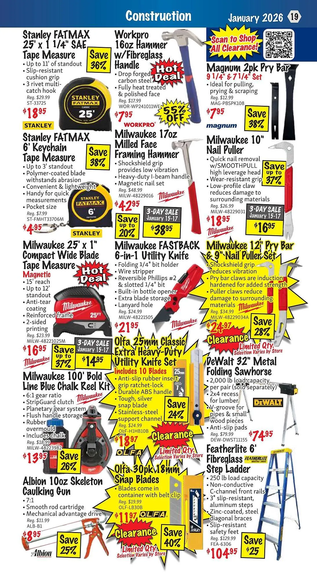 KMS Tools flyer from January 1 to January 31 2026 - flyer page 19