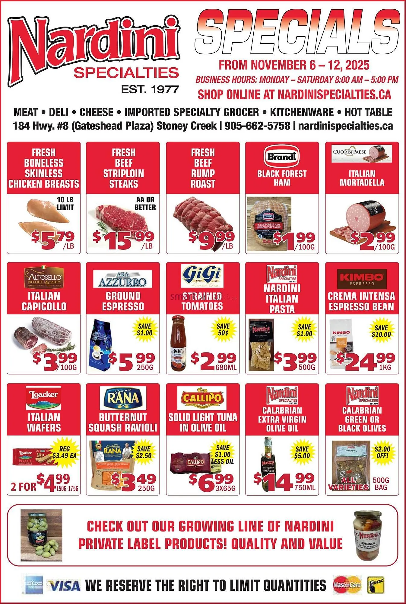 Nardini Specialties flyer from November 6 to November 12 2025 - flyer page 1