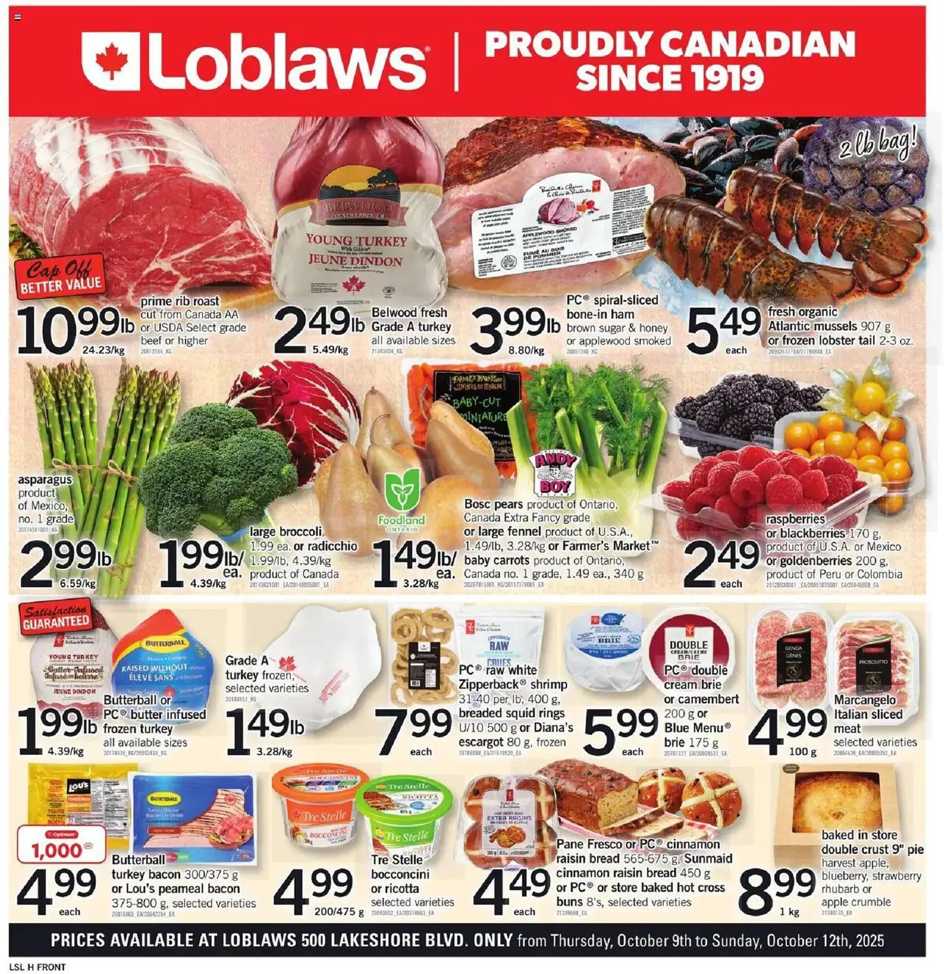 Loblaws flyer from October 9 to October 12 2025 - flyer page 1