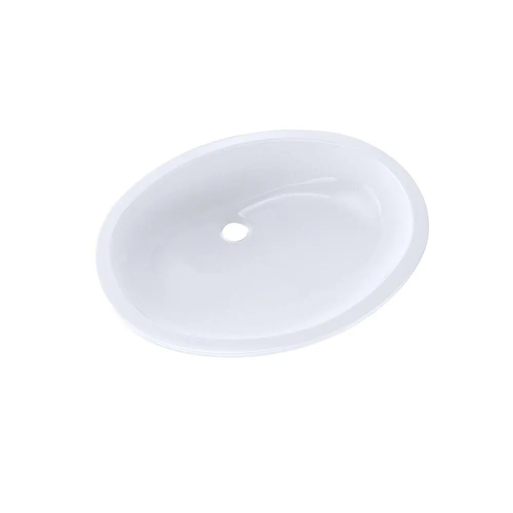 Dantesca Oval Undermount Bathroom Sink with CeFiONtect, Cotton White