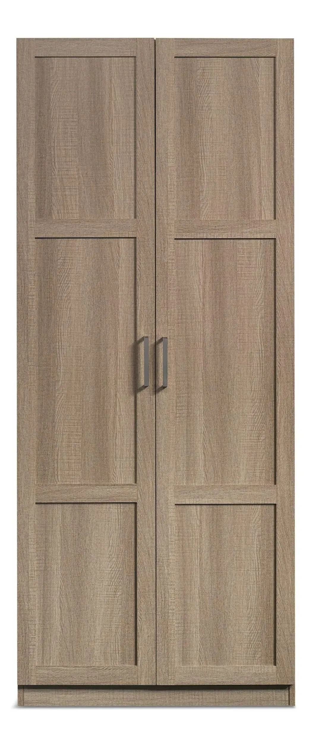 Sauder 2-Door Storage Cabinet With Adjustable Shelves, Oak Finish