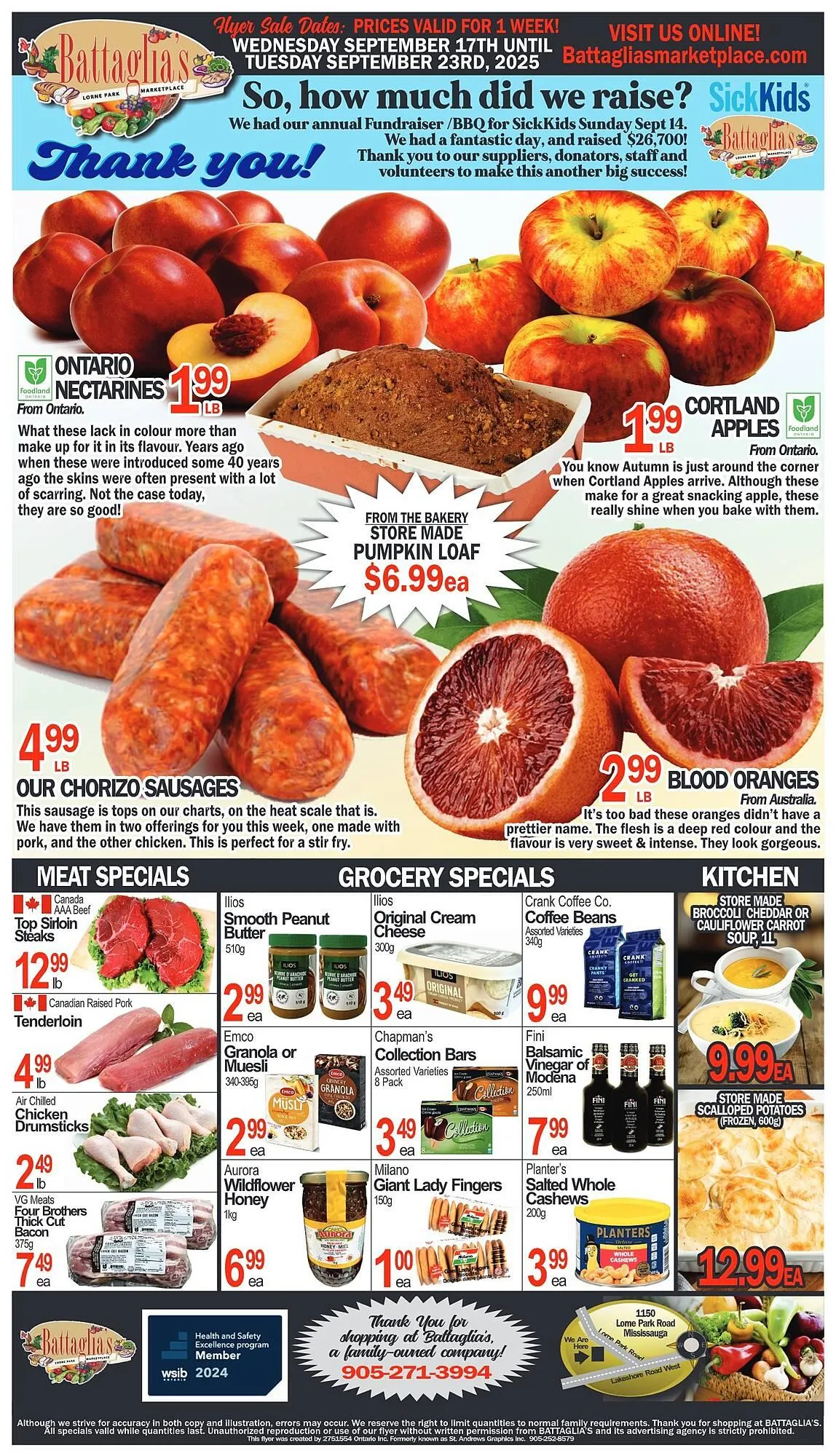 Battaglia's Marketplace flyer from September 17 to September 23 2025 - flyer page 1