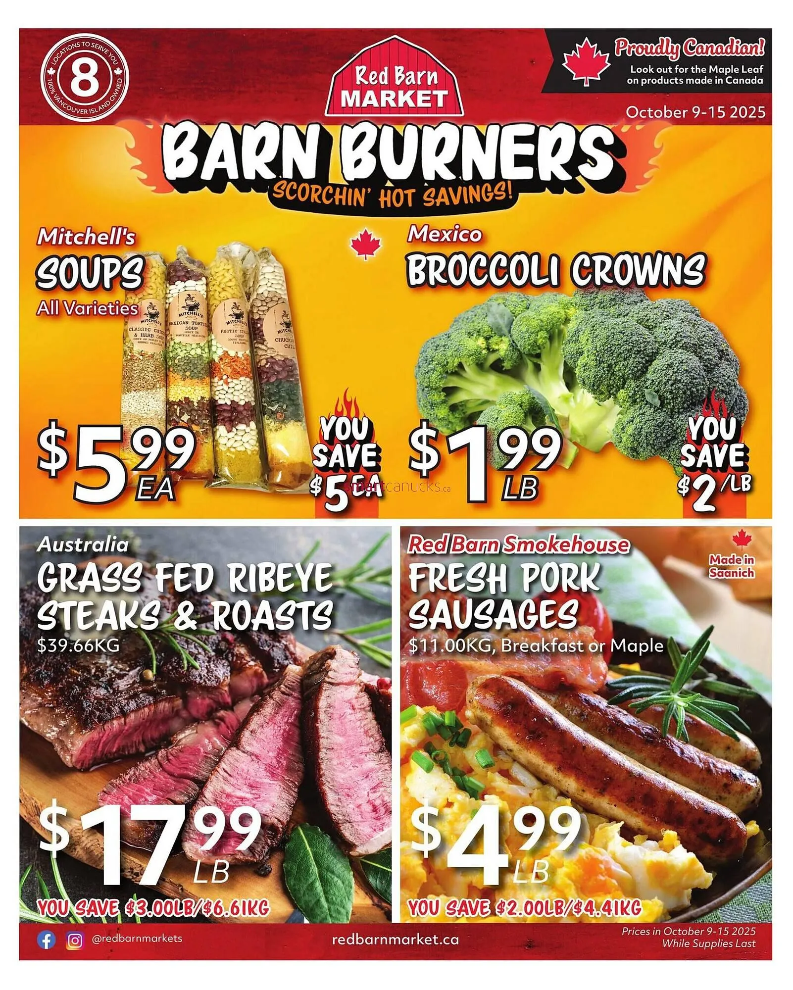 Red Barn Market flyer from October 8 to October 14 2025 - flyer page 1