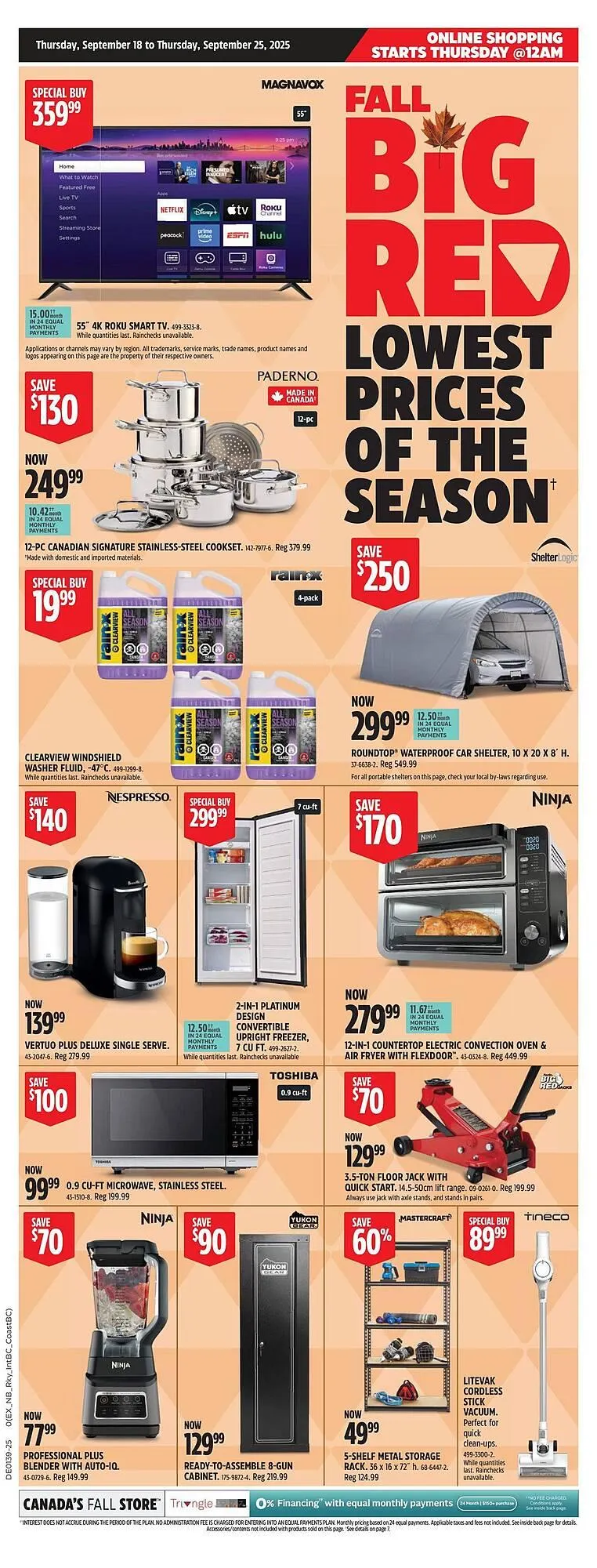Canadian Tire flyer from September 18 to September 25 2025 - flyer page 1