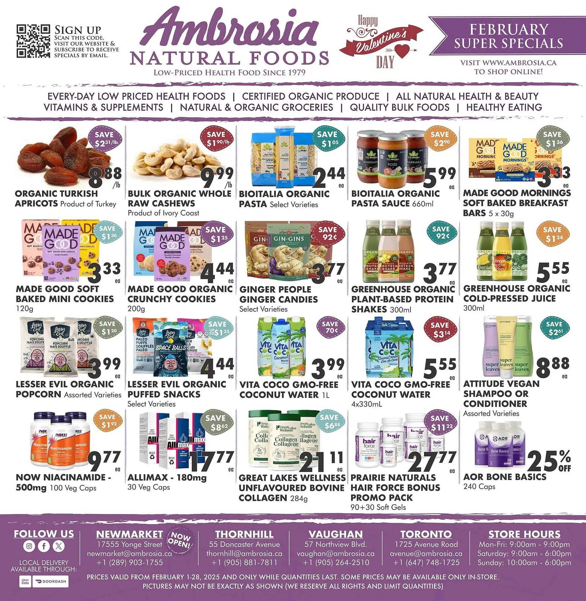 Ambrosia Natural Foods flyer - 1