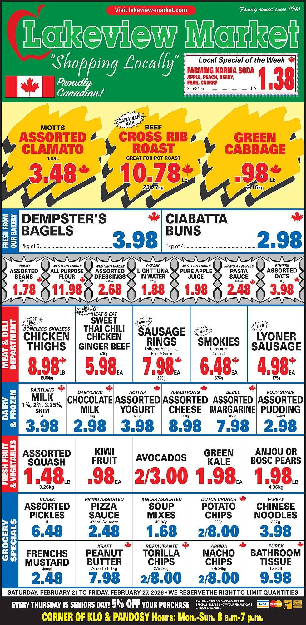 Lakeview Market flyer from February 21 to February 27 2026 - flyer page 1