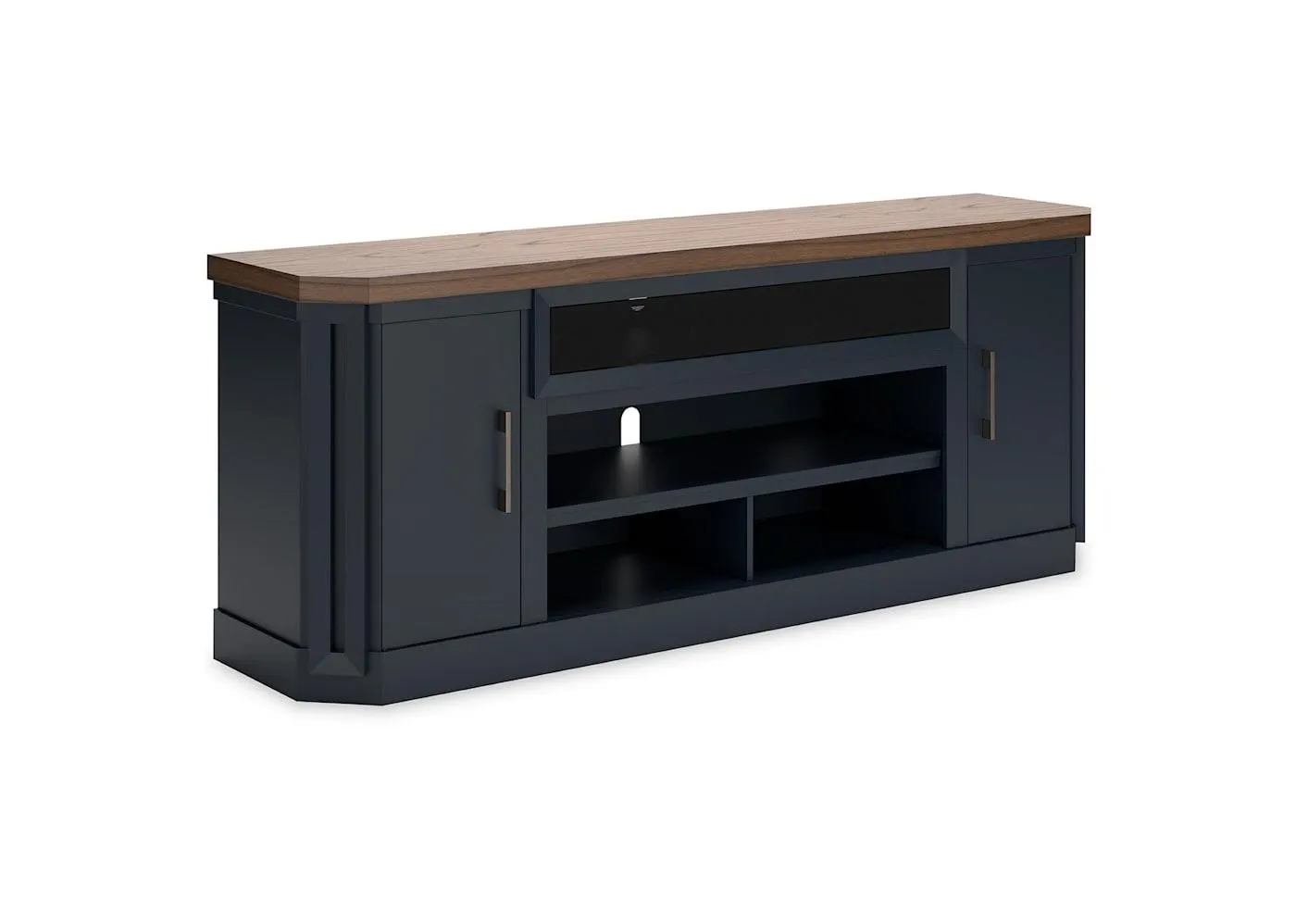 Landocken Large TV Stand - Brown/Blue