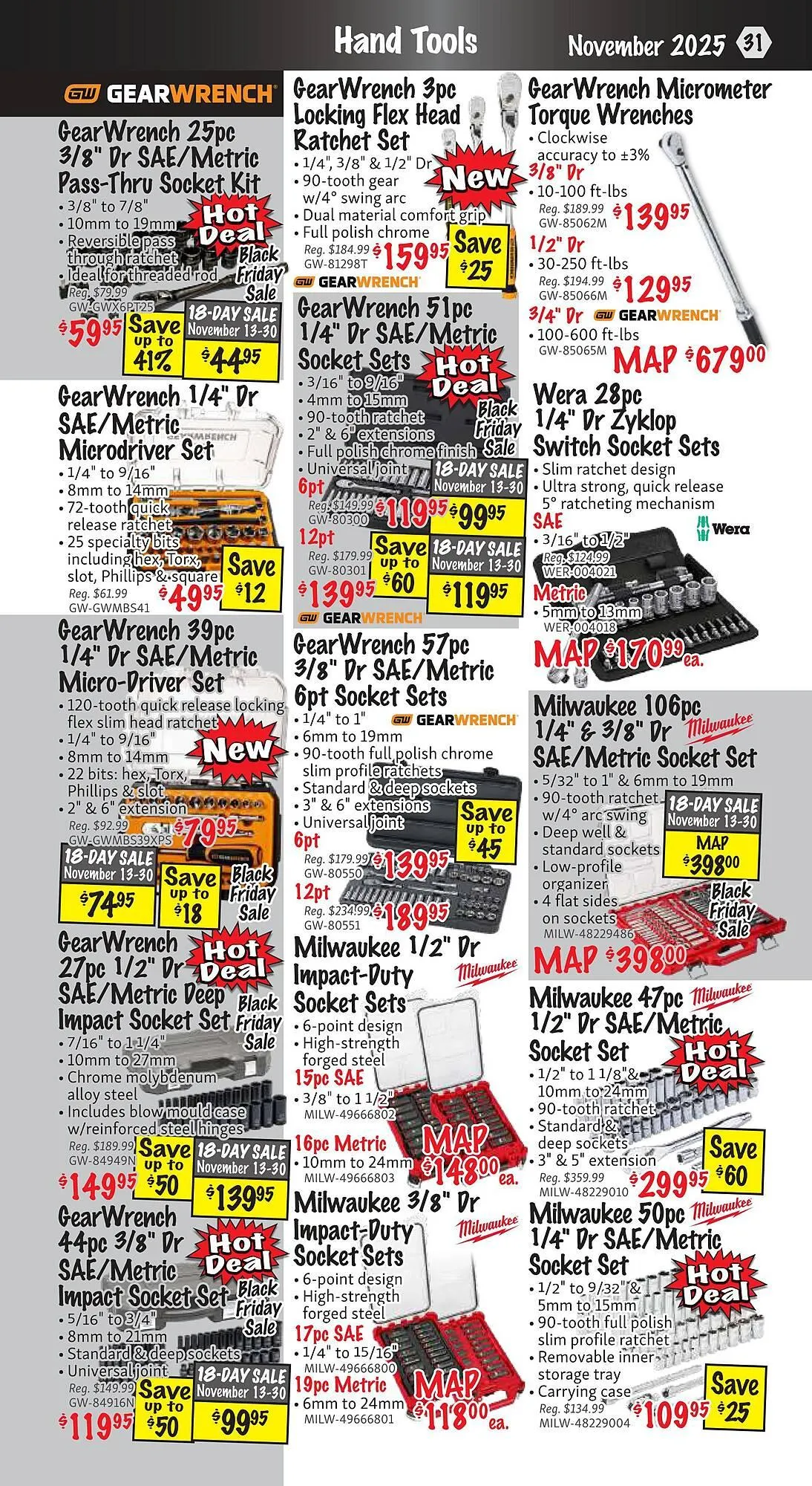 KMS Tools flyer from November 1 to November 30 2025 - flyer page 31