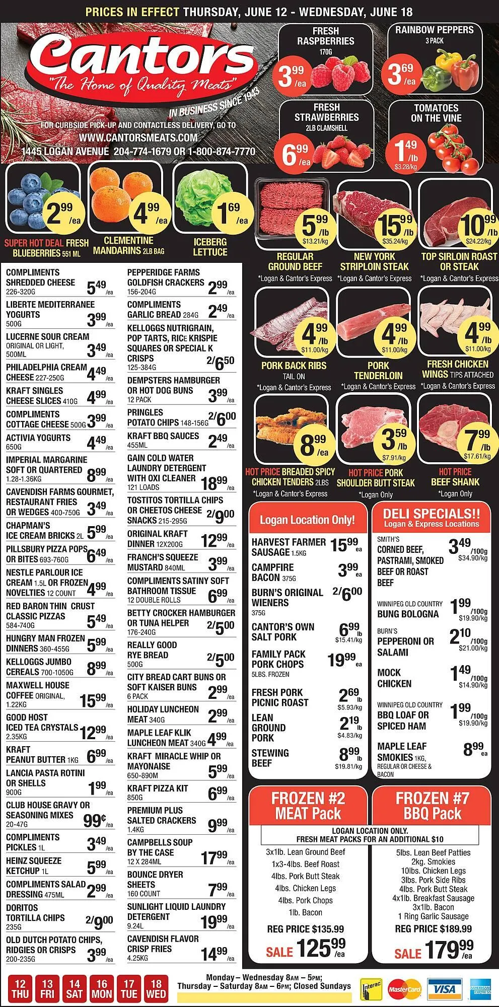 Cantors Meats flyer - 1