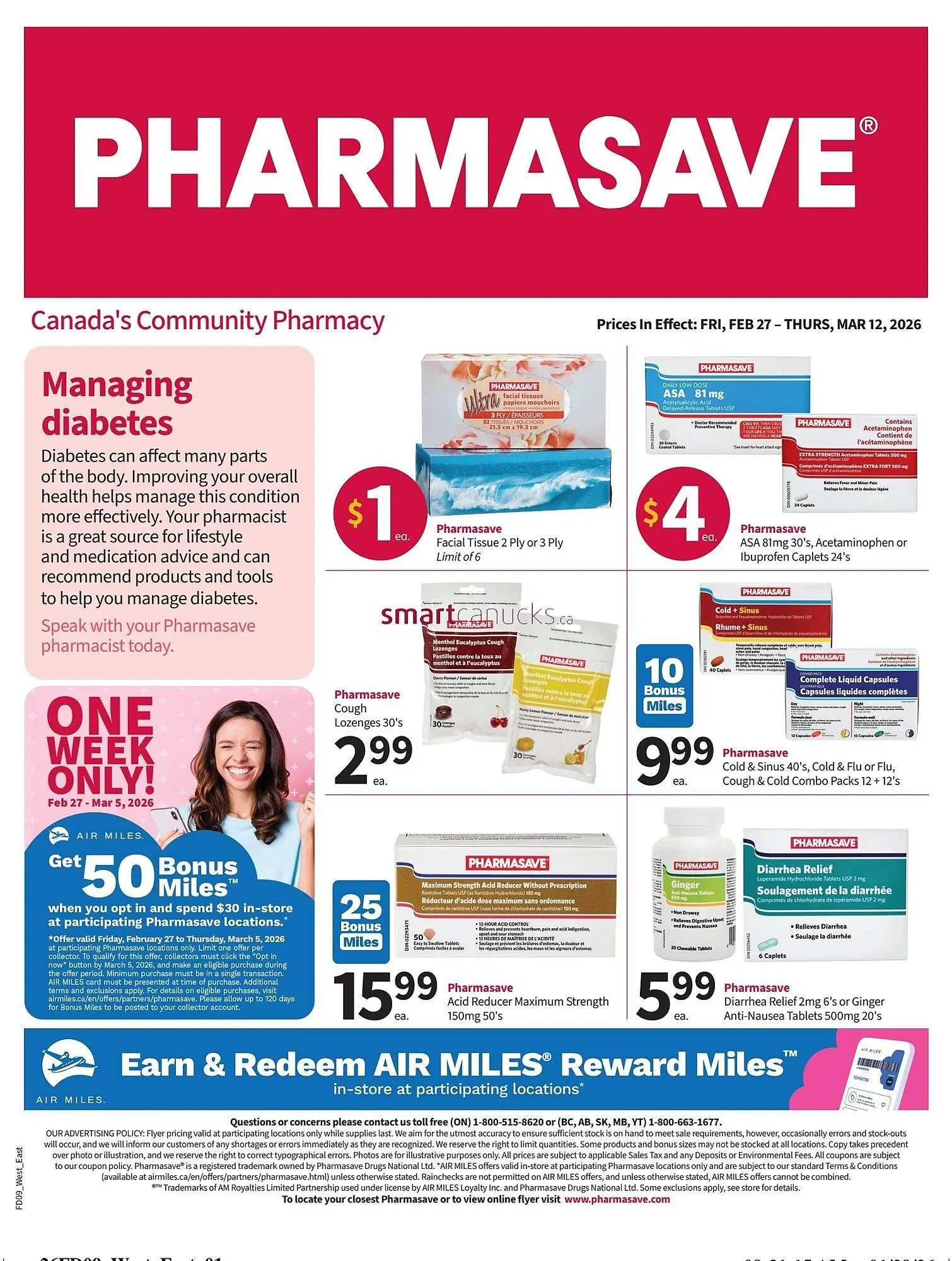 Pharmasave flyer from February 27 to March 12 2026 - flyer page 1