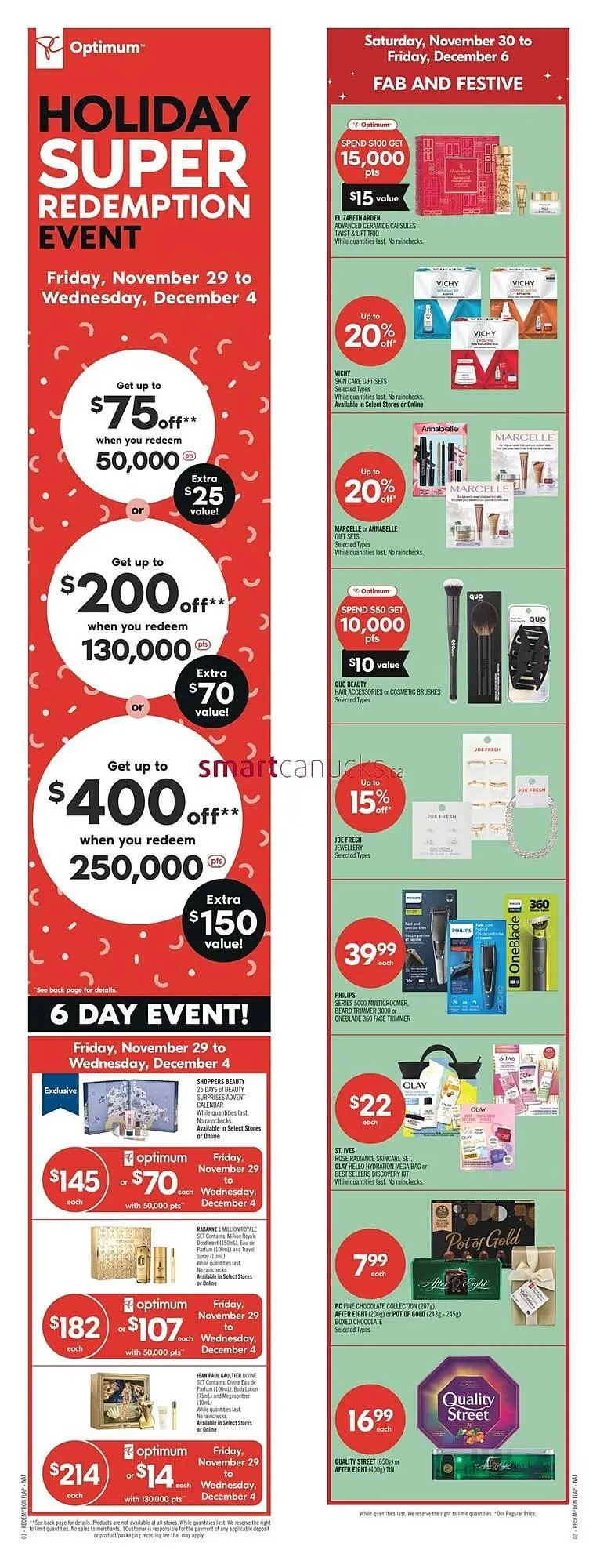 Shoppers Drug Mart flyer from November 28 to December 2 2024 - flyer page 1