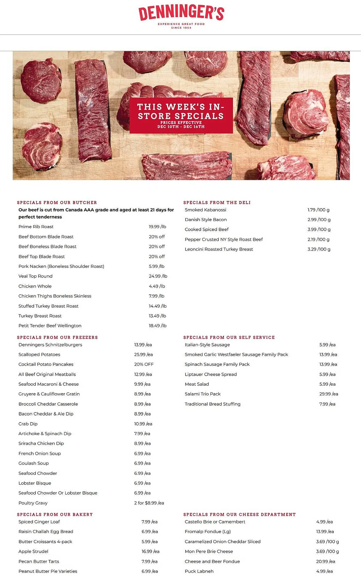 Denninger's flyer from December 10 to December 16 2025 - flyer page 1