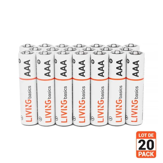 AAA Alkaline Battery Paper Box Packing 20Pcs/Box - LIVINGbasics®