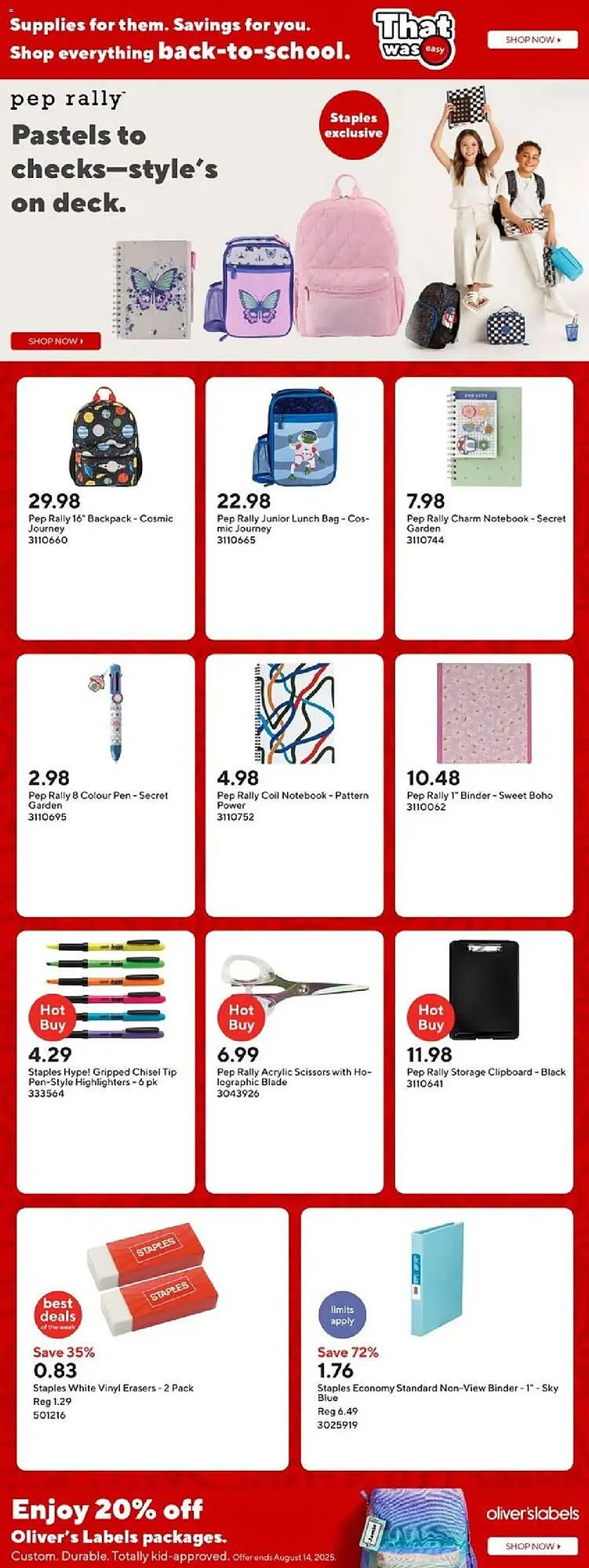 Staples flyer from August 1 to August 8 2025 - flyer page 3