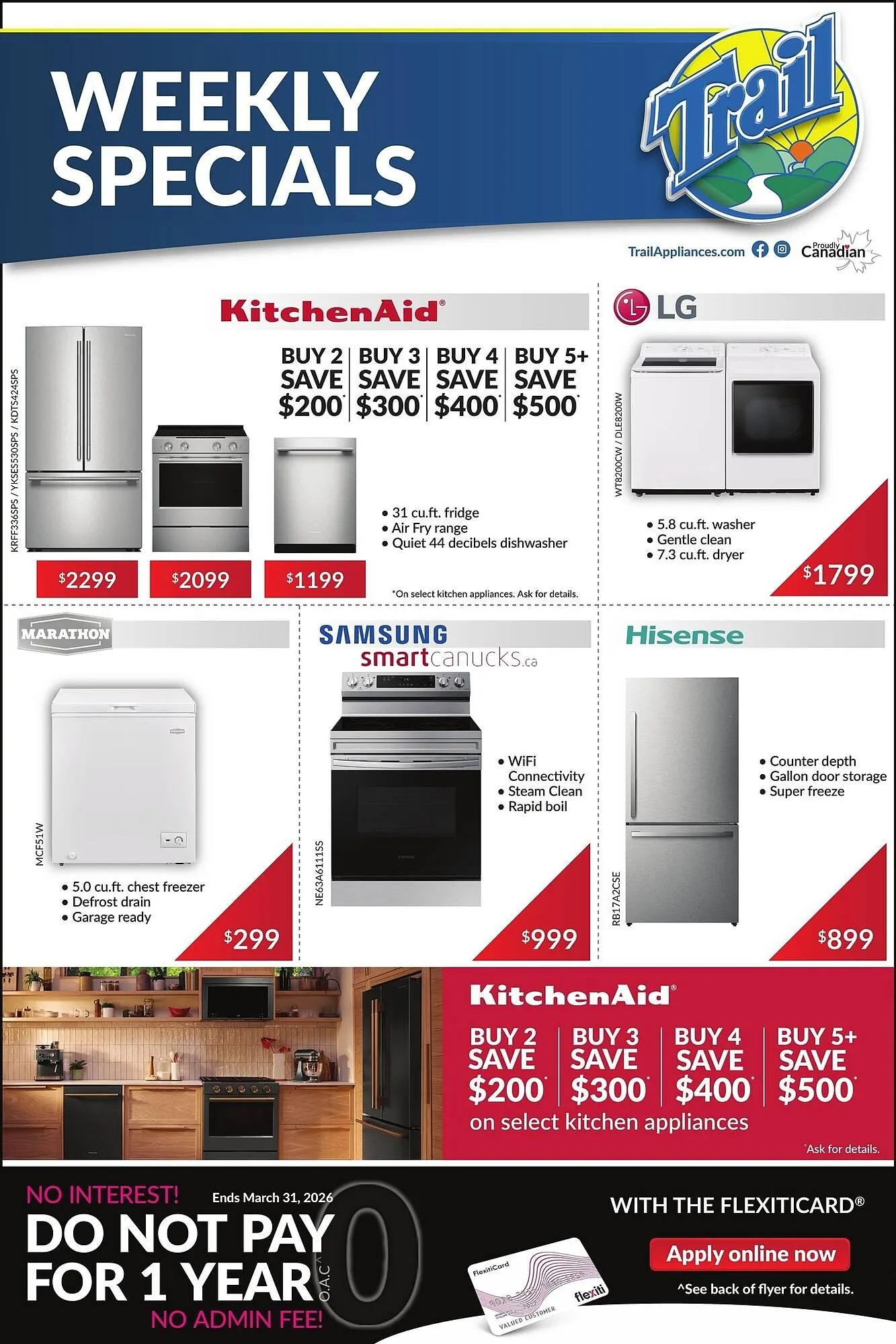Trail Appliances flyer from March 19 to March 25 2026 - flyer page 1