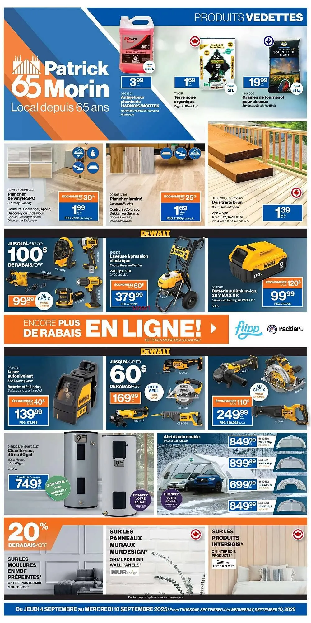Patrick Morin flyer from September 5 to September 11 2025 - flyer page 1