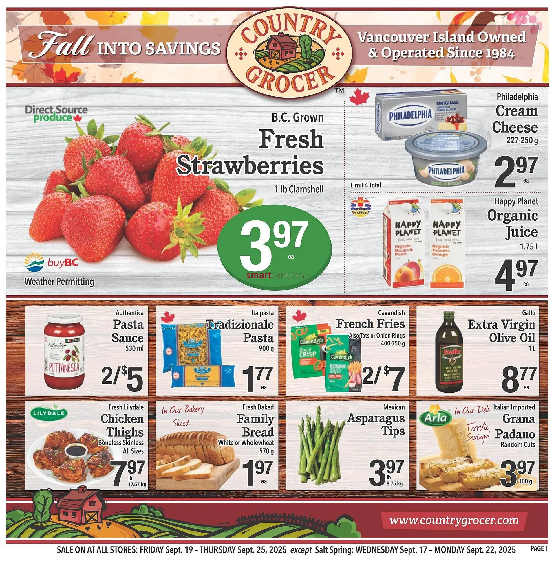 Country Grocer flyer from September 18 to September 24 2025 - flyer page 1