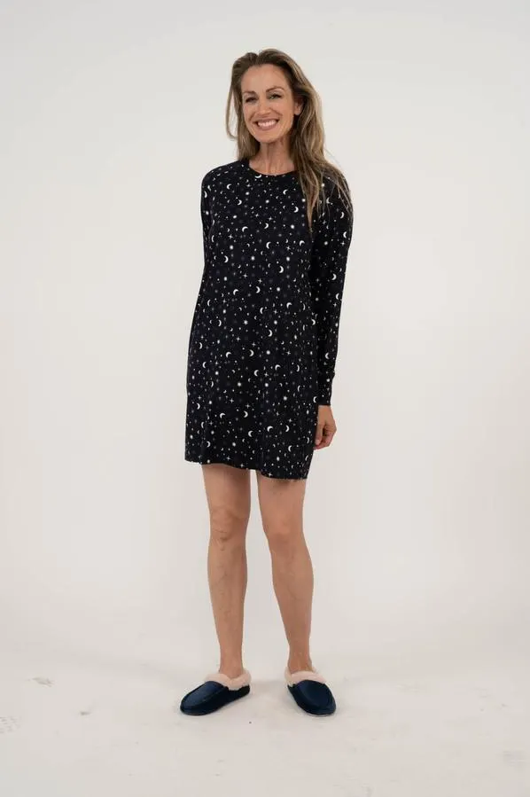 Charmour - Ultra soft sleepshirt, Navy stars