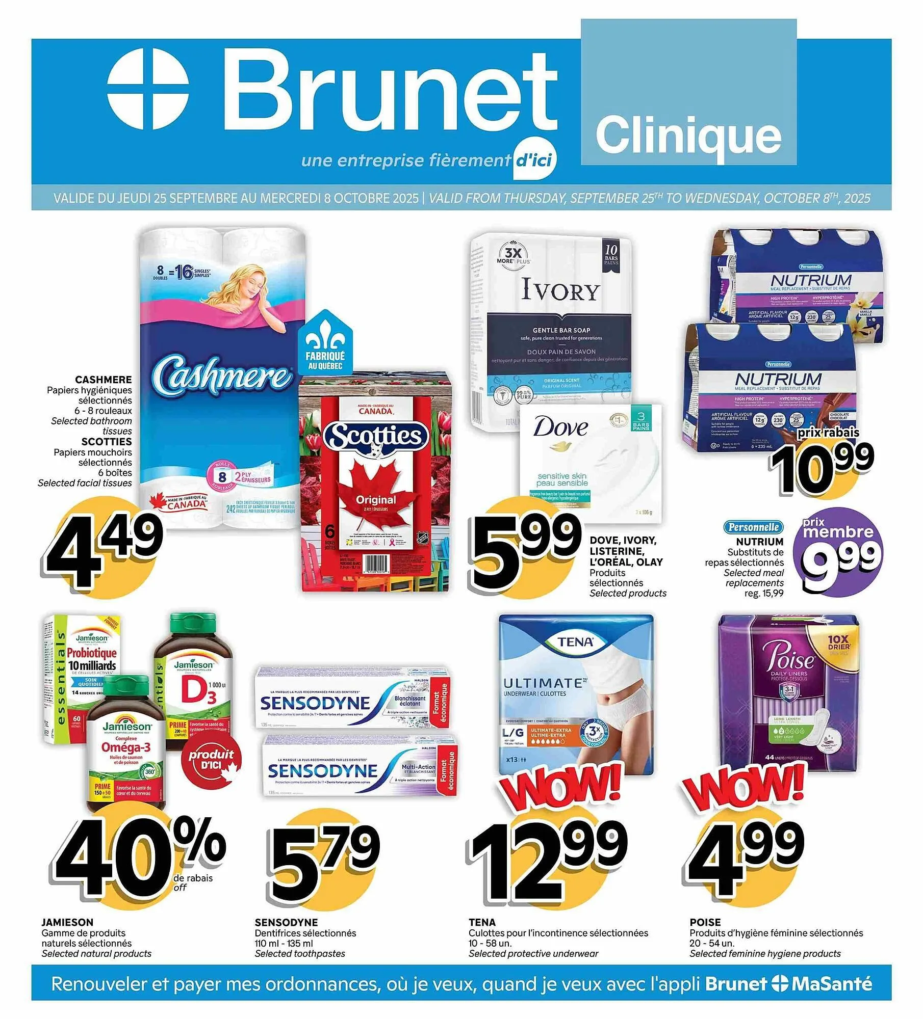 Brunet flyer from September 25 to October 2 2025 - flyer page 1