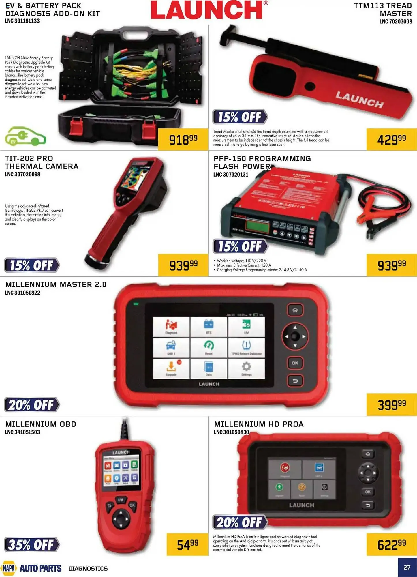 NAPA Auto Parts flyer from October 1 to January 1 2026 - flyer page 27