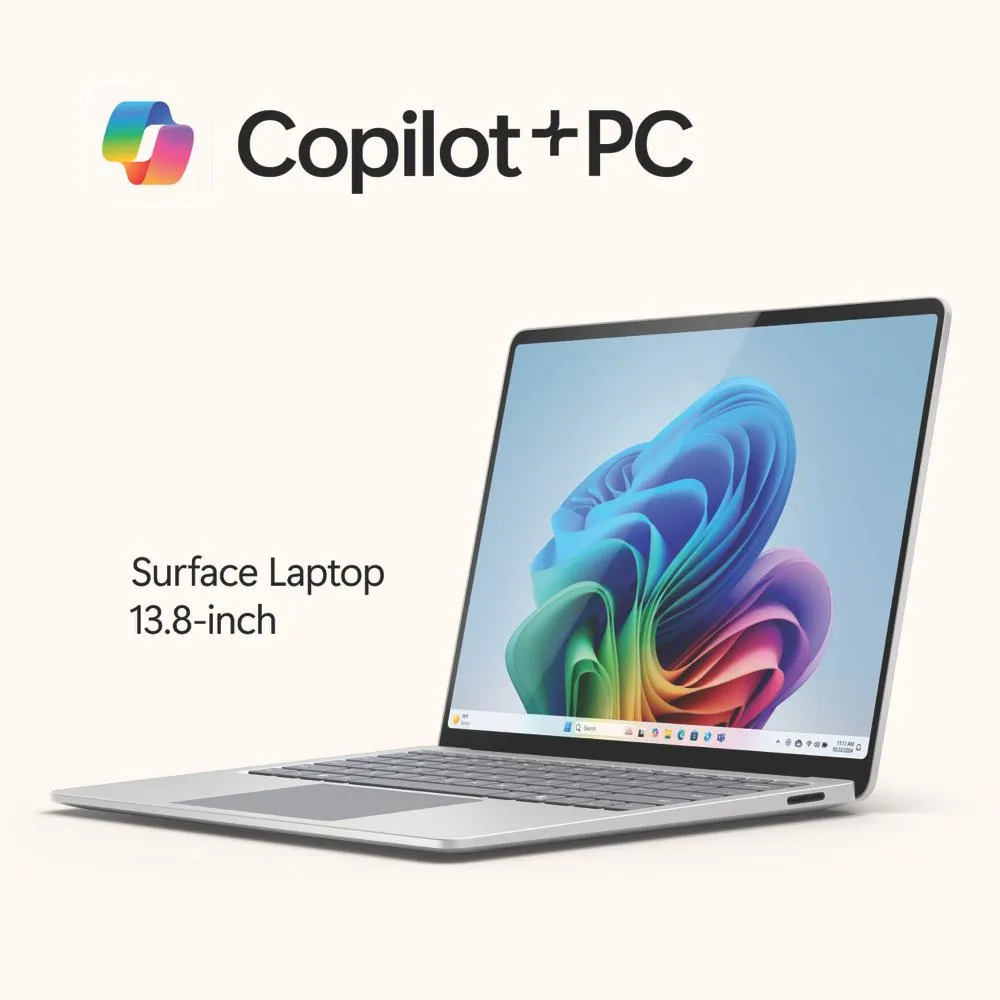 Microsoft Surface Laptop CoPilot+ PC 13" Snapdragon X Plus 8 Core 16GB 256GB -Platinum
