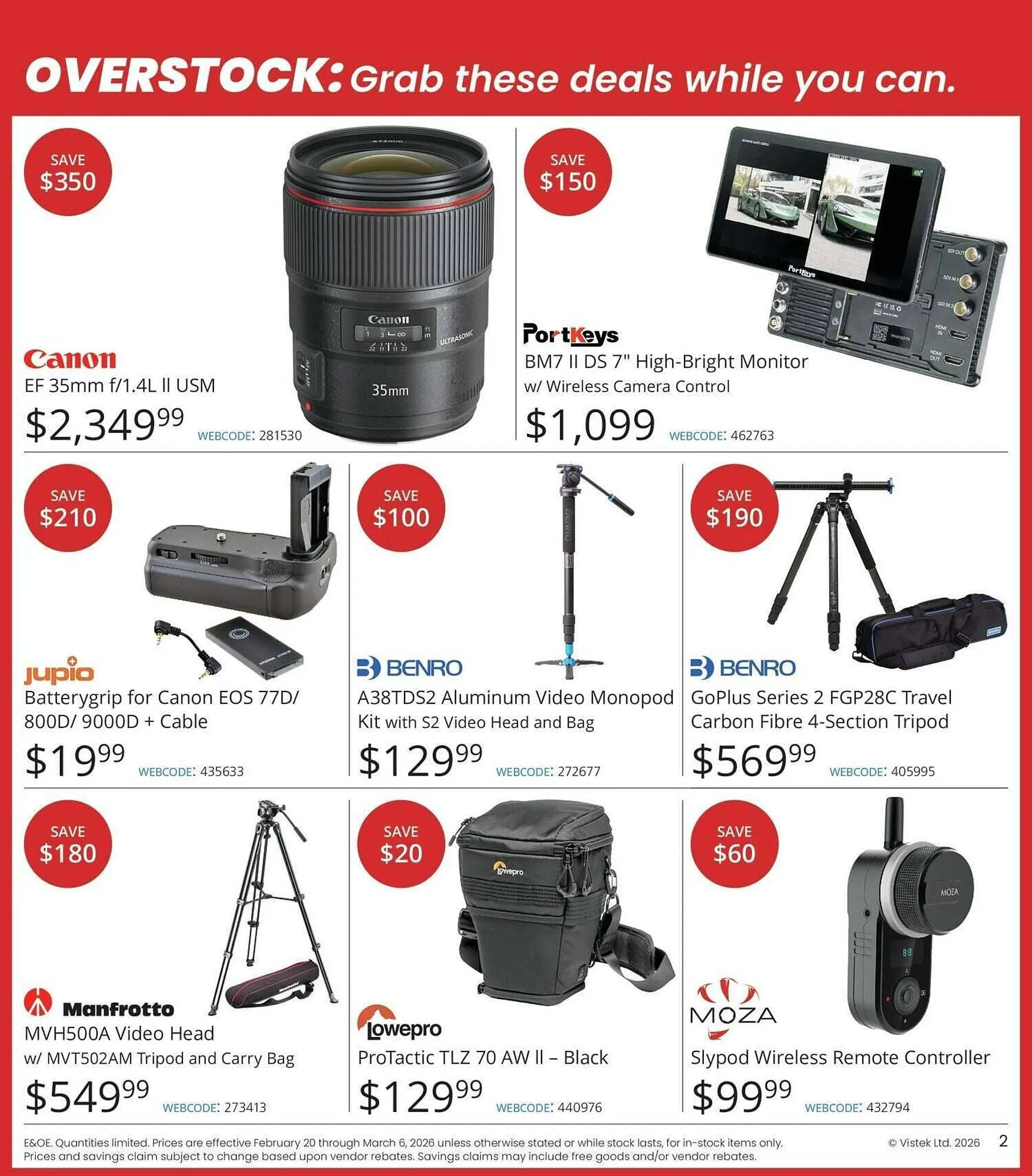 Vistek flyer from February 20 to February 27 2026 - flyer page 2