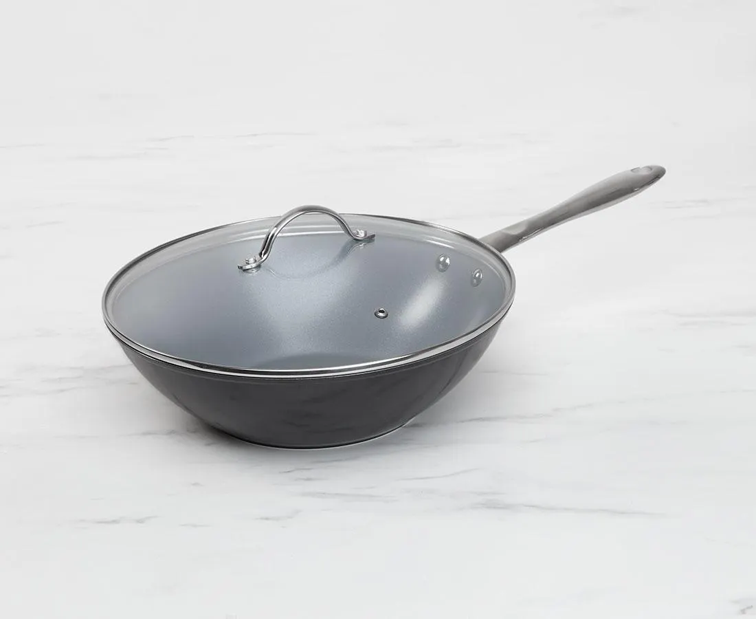 Remy Olivier Bullet Ceramic Non-Stick Wok, 30 cm