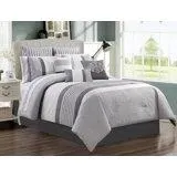 Wov Ring Stitch Striped Comforter Set