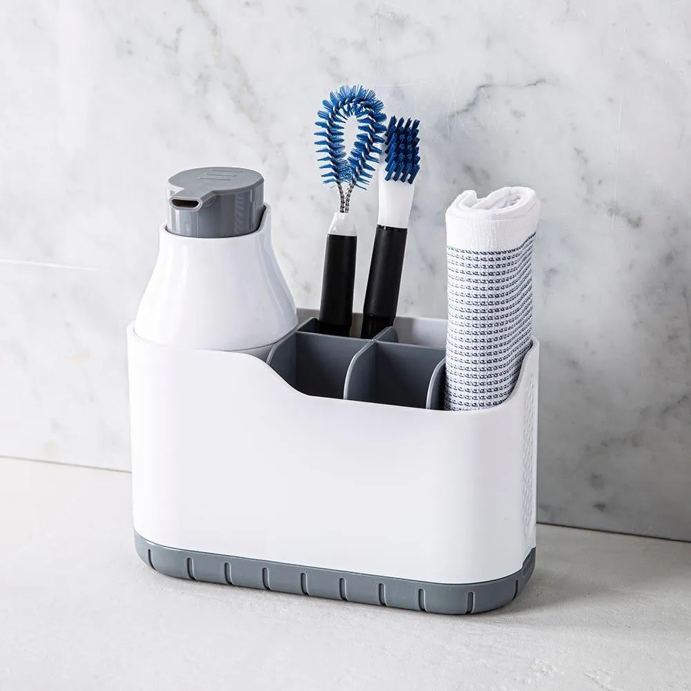 KSP Tidysink Soap Pump & Caddy Organizer (White/Grey)