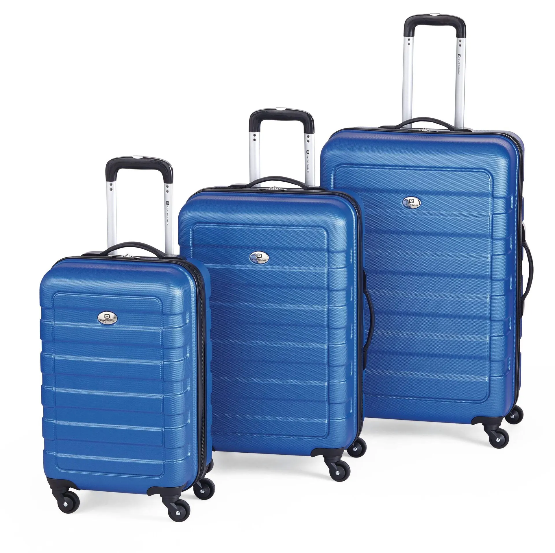 Outbound 3-Piece Luggage Set, Hardside Spinner Wheel Travel Suitcase