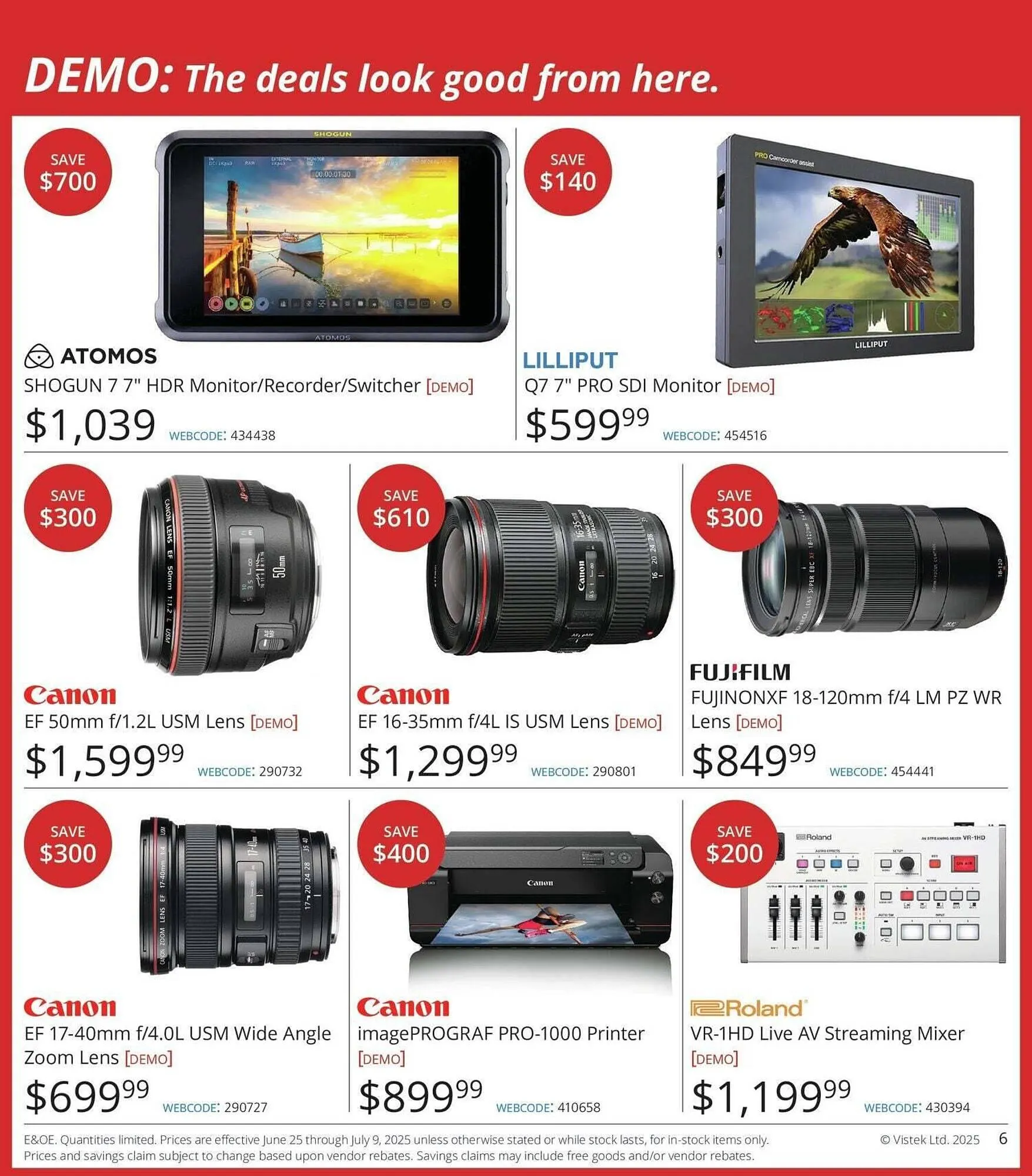 Vistek flyer from June 26 to July 3 2025 - flyer page 6