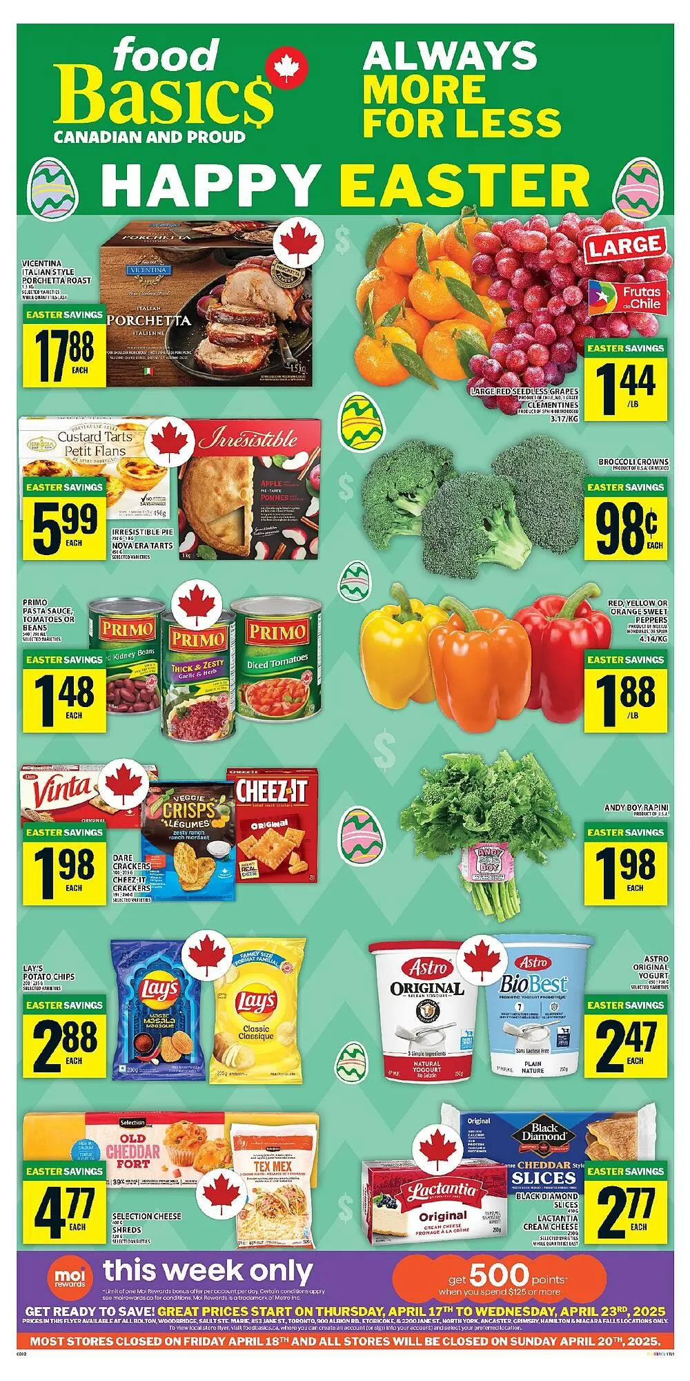 Food Basics flyer from April 17 to April 23 2025 - flyer page 1